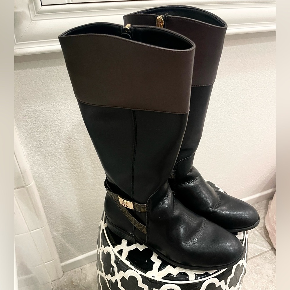 Michael Kors Black and Brown Kids Boots